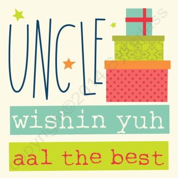 Geordie Card Happy Birthday Uncle