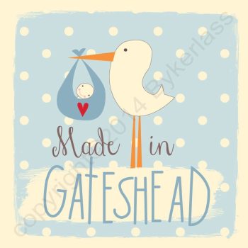 Made in Gateshead New Baby Boy Card