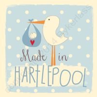 Made in Hartlepool New Baby Boy Card