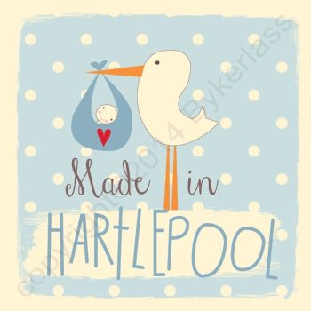 Made in Hartlepool New Baby Boy Card