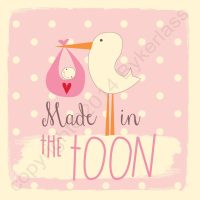 Made in The Toon New Baby Girl Card