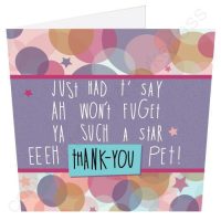 Eeeh Thank You Pet Geordie Poetry Card