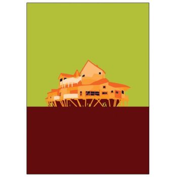 MyWorld Alnwick Tree House Pop Art Card