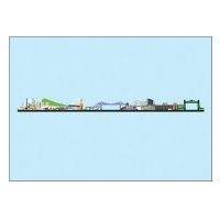 Teesside Skyline Pop Art Card