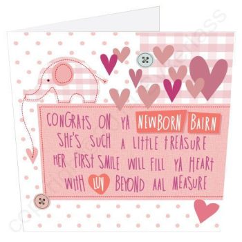 Geordie Poetry New Baby Card