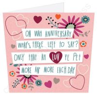 Geordie Poetry Anniversary Card