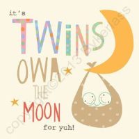 Geordie Card - New Baby Twins