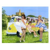 North East Saucy Seaside Postcard - Warkworth Castle