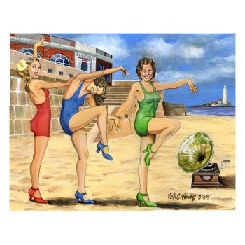 North East Saucy Seaside Postcard - Whitley Bay Rendezvous Cafe