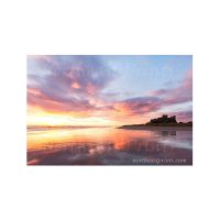 Bamburgh Castle Sunset Print