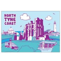North Tyne Coast Icons - A5 Glossy Card