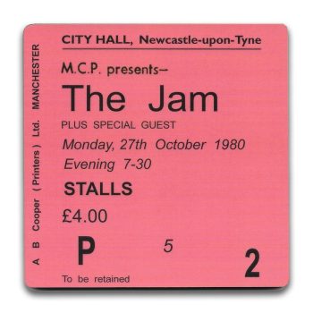 Newcastle City Hall Ticket Coaster The Jam