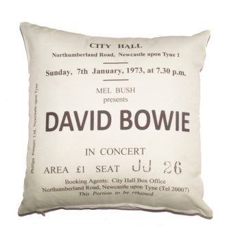 City Hall Tickets - David Bowie Cushion Cover (No Insert)