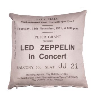 City Hall Tickets - Led Zeppelin Cushion Cover (No Insert)