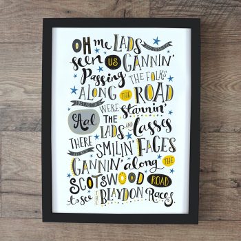 Blaydon Races Chorus Signed Print