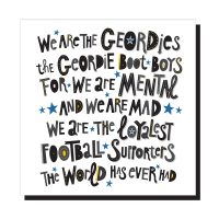 Geordie Boot Boys Chant Card