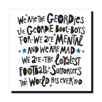 Geordie Boot Boys Chant Card