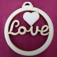 Wooden Bauble - Love