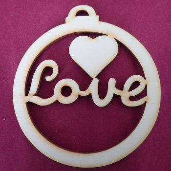 Wooden Bauble - Love