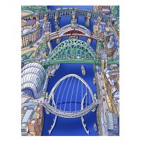 River Tyne & Bridges Fridge Magnet