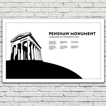Penshaw Monument Facts Tea Towel