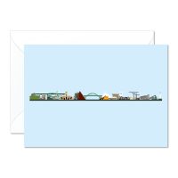 Sunderland Skyline Pop Art Card