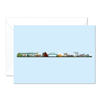 Sunderland Skyline Pop Art Card