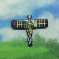 Angel Of The North Enamel Pin Badge - Rainbow Edition