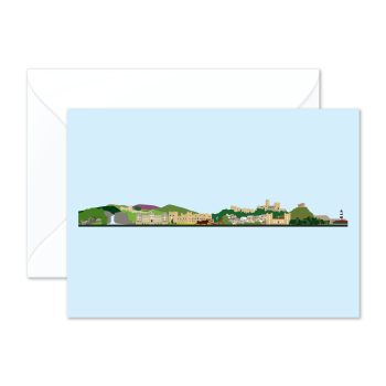 Durham Skyline Pop Art Card