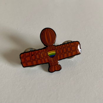 Wor Angel Enamel Pin - Rainbow Heart Angel