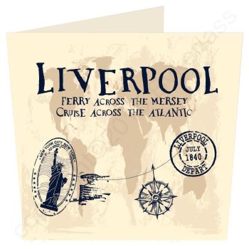 TO CLEAR: Liverpool - Ferry Across The Mersey, Cruise Across the Atlantic Card - Scouse Card