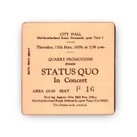 Newcastle City Hall Tickets Coaster - Status Quo