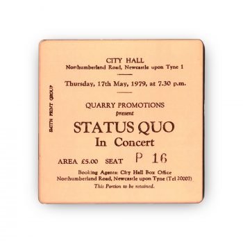 Newcastle City Hall Tickets Coaster - Status Quo