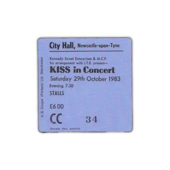 Newcastle City Hall Tickets Coaster - KISS in Concert