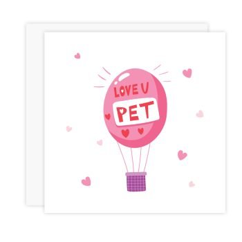 Love U Pet (Balloon) Card